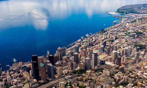 Aerial View of Seattle, USA