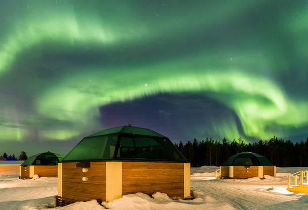 Arctic SnowHotel and Glass Igloos Finnish Lapland