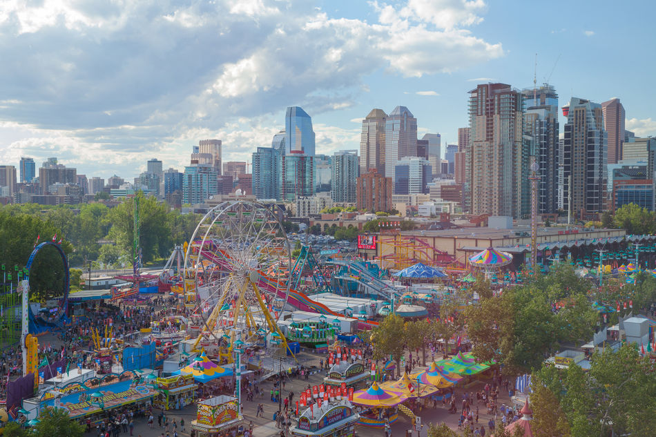 Aerial view of Stampede City