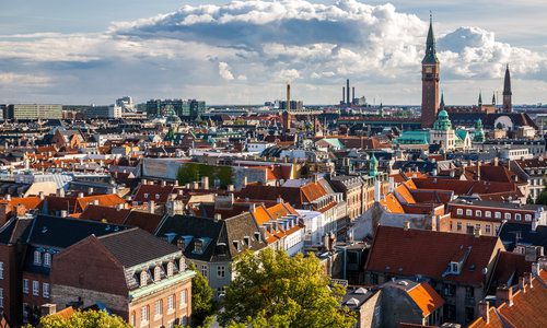 Cityscape from the Round Tower, Copenhagen, Denmark