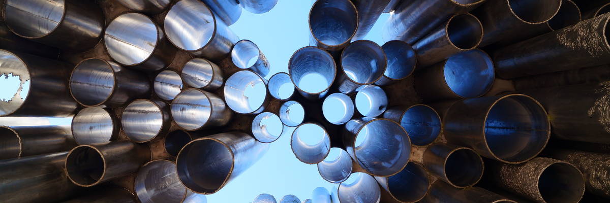 Close up of the Sibelius Monument in Helsinki