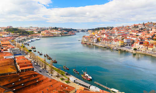 Douro River at Porto, Portugal