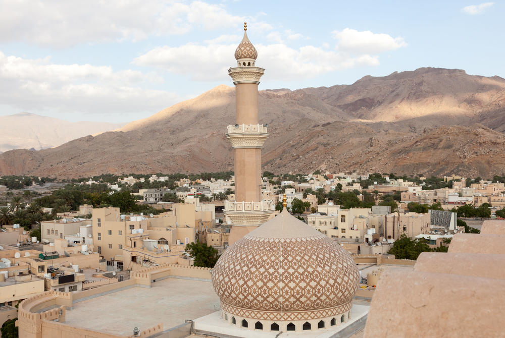 Grand Mosque and City of Nizwa and mountains