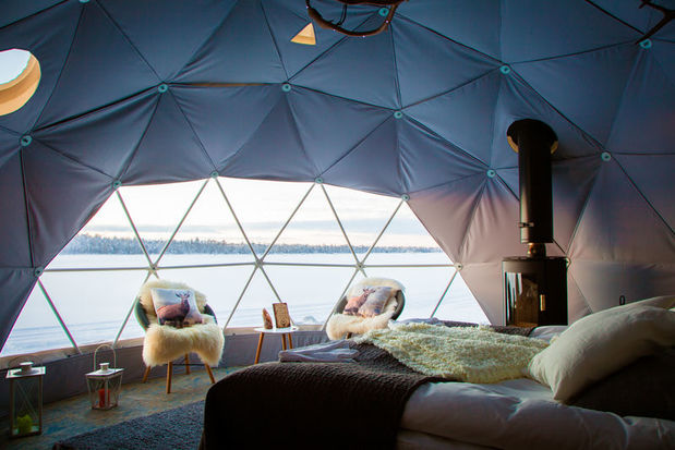 Harriniva Hotel Glass Igloo Aurora Domes in Lapland Finland