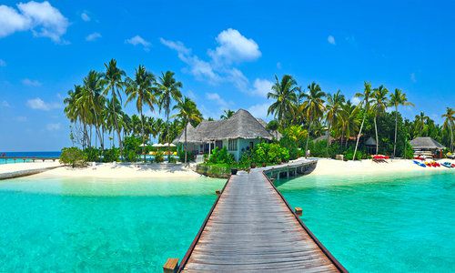 Island jetty, Maldives
