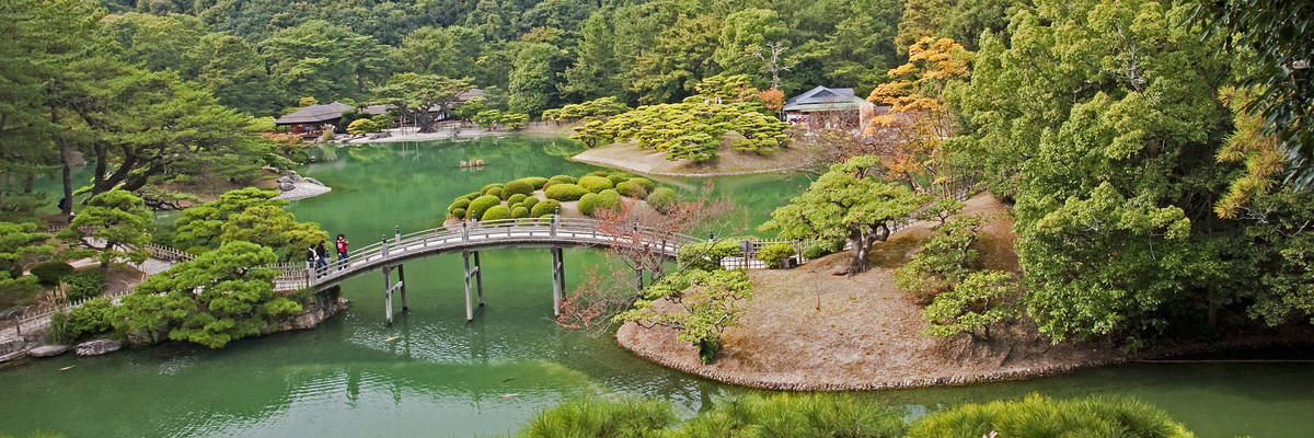Japanese Garden in Takamatsu, Japan