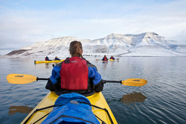 Tandem kayak on Adventjord