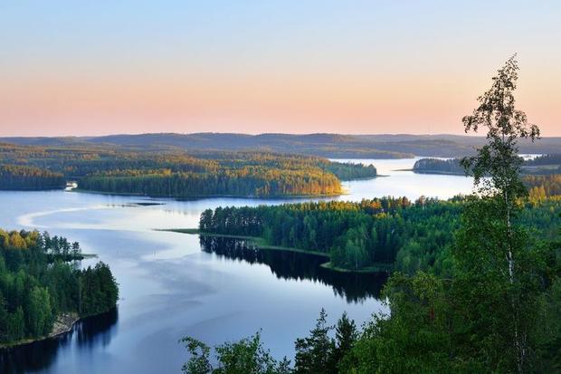 View of Lake Saimaa in summer, Finland