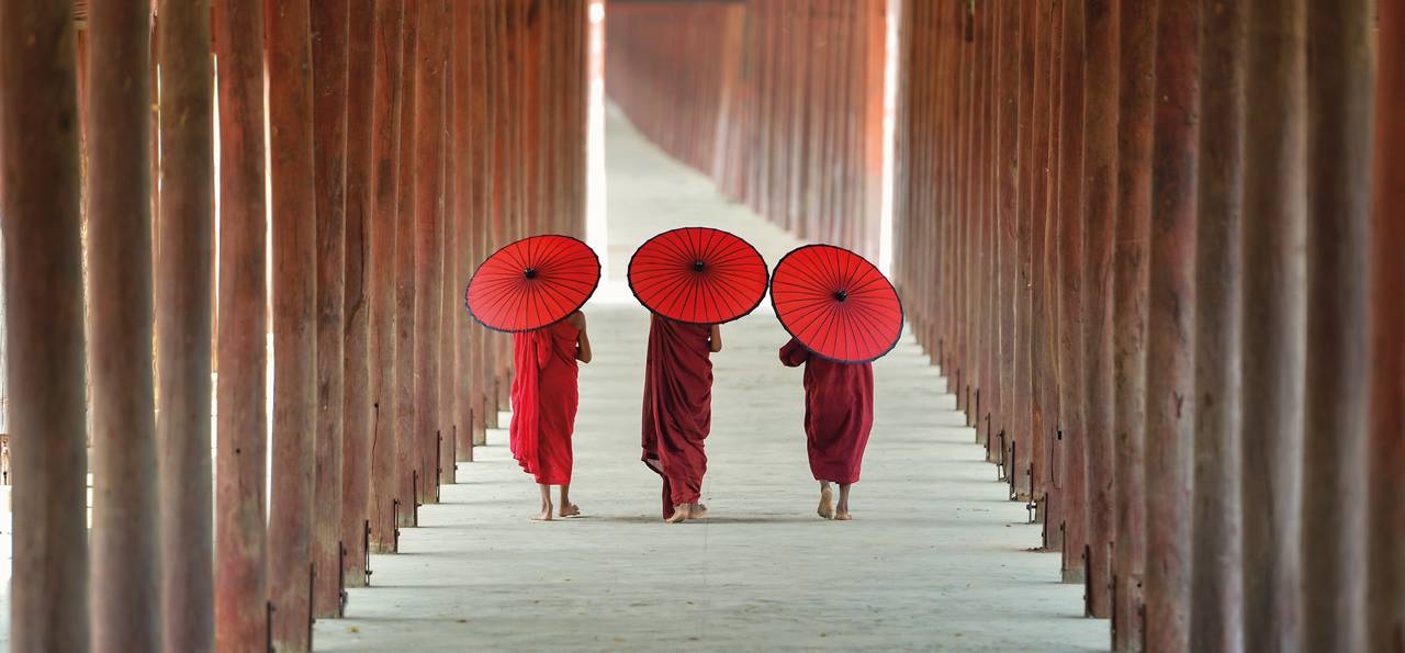 Monks in Bagan
