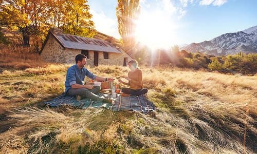 Mountain picnic, Queenstown, New Zealand