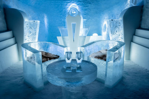 One of the 2016-2017 art suites at the ICEHOTEL called once upon a time