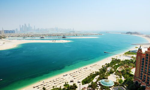 Palm-island and skyline, Dubai 