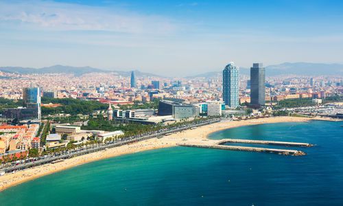 Port Olimpic and Barcelona Beach