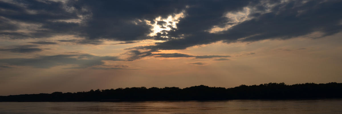 Ruse, Bulgaria, River sunset