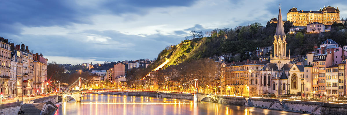 Saone river, Lyon, France