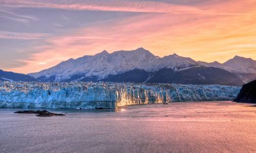 Sunrise at Hubbard Glacier Alaska