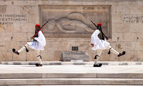 The Changing of the Guard ceremony, Athens, Greece