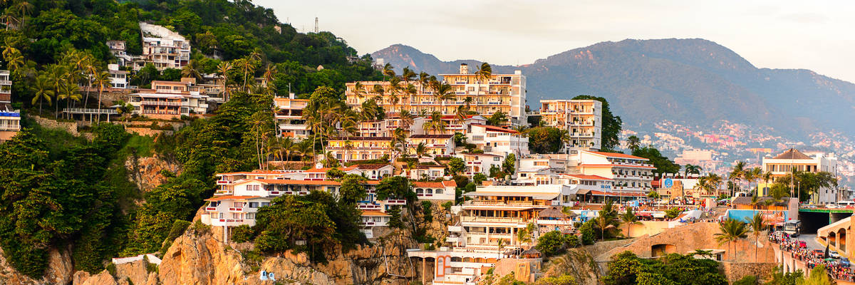 The rock La Quebrada, one of the most famous tourist attractions in Acapulco, Mexico