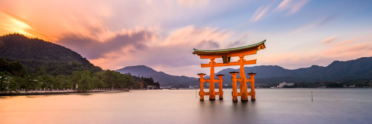 Torii Shrine, Miyajima in Hiroshima, Japan