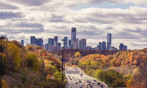 Toronto skyline in autumn