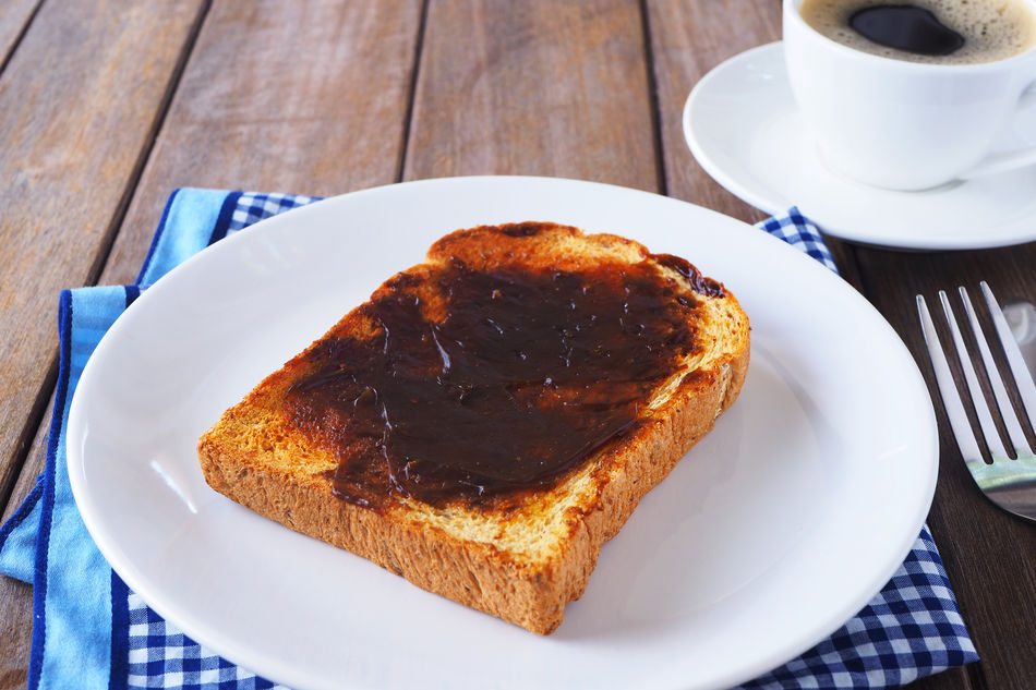 Vegemite spread onto toast