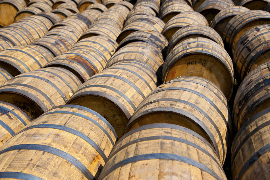 Whiskey barrels, Glenora Distillery