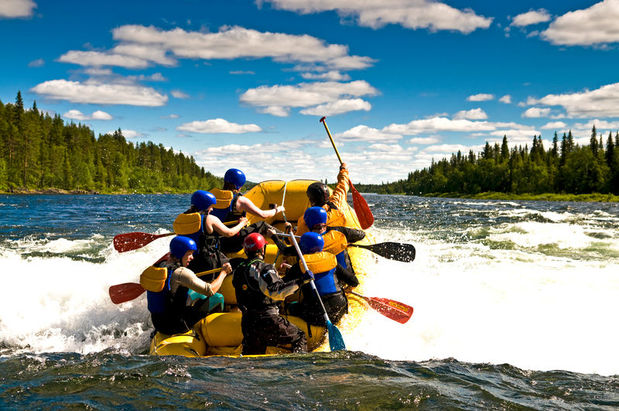 white water rafting ICEHOTEL excursion in summer