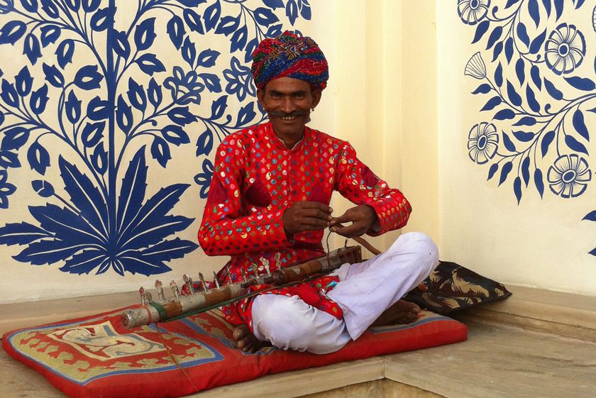 Smiling musician, India