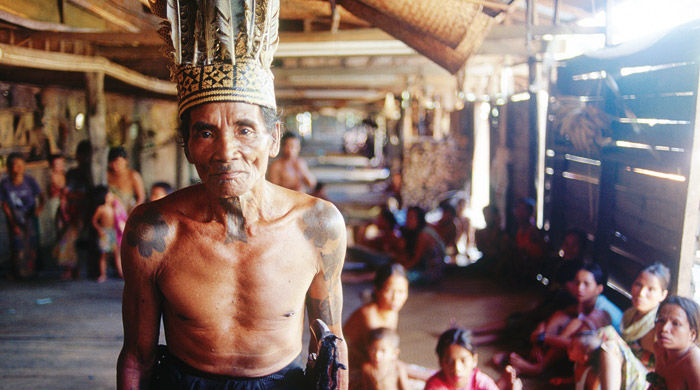 Iban Chief, Sarawak, Malaysia