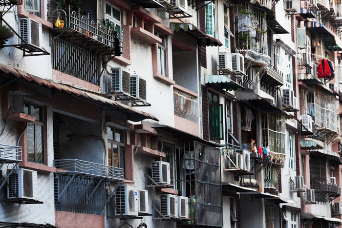 Macau's tumbledown apartment blocks