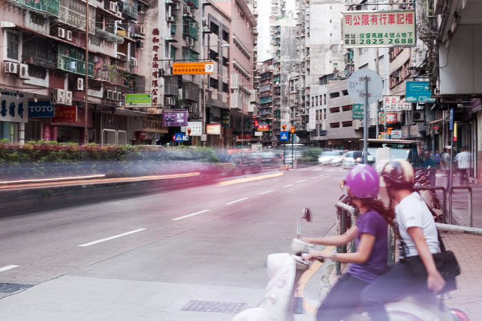 A typical street in central Macau